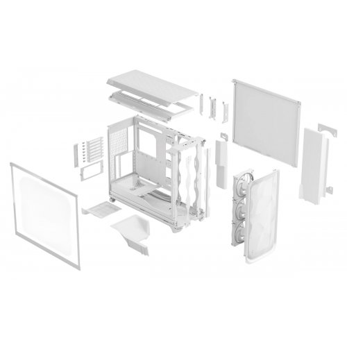 Купить Корпус Fractal Design Meshify 3 XL RGB Tempered Glass без БП (FD-C-MES3X-06) White с проверкой совместимости: обзор, характеристики, цена в Киеве, Днепре, Одессе, Харькове, Украине | интернет-магазин TELEMART.UA фото