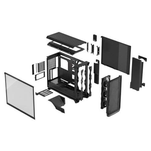 Корпус Fractal Design Meshify 3 XL Ambience Pro RGB Tempered Glass без БЖ (FD-C-MES3X-03) Black купити з перевіркою сумісності: огляд, характеристики, ціна у Києві, Львові, Вінниці, Хмельницькому, Івано-Франківську, Україні | інтернет-магазин TELEMART.UA фото