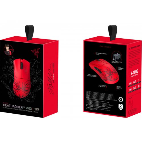Купити Миша Razer Viper V3 Pro Wireless Faker Edition (RZ01-05120500-R3M1) Red - ціна в Києві, Львові, Вінниці, Хмельницькому, Франківську, Україні | інтернет-магазин TELEMART.UA фото