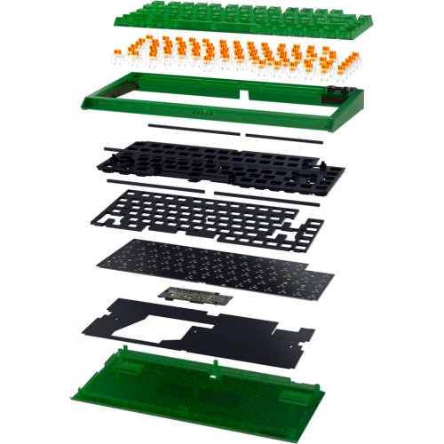 Купити Клавіатура Razer BlackWidow V4 75% Mechanical Tactile Switches Phantom Green Edition (RZ03-05003300-R3M1) Black - ціна в Києві, Львові, Вінниці, Хмельницькому, Франківську, Україні | інтернет-магазин TELEMART.UA фото