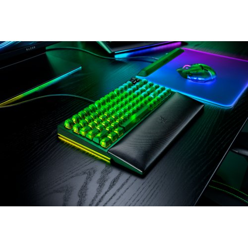 Купити Клавіатура Razer BlackWidow V4 75% Mechanical Tactile Switches Phantom Green Edition (RZ03-05003300-R3M1) Black - ціна в Києві, Львові, Вінниці, Хмельницькому, Франківську, Україні | інтернет-магазин TELEMART.UA фото