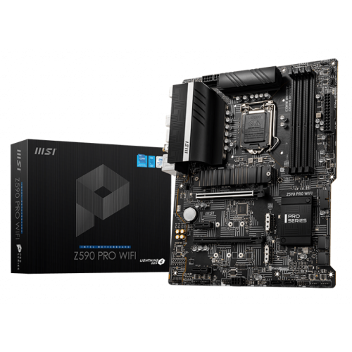 Купить Материнская плата MSI Z590 PRO WIFI (s1200, Intel Z590) (Восстановлено продавцом, 791759) с проверкой совместимости: обзор, характеристики, цена в Киеве, Днепре, Одессе, Харькове, Украине | интернет-магазин TELEMART.UA фото