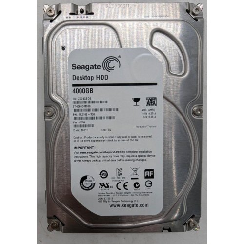 Купить Жесткий диск Seagate Barracuda 7200.14 4TB 64MB 7200RPM 3.5" (ST4000DM000) (Восстановлено продавцом, 791765) с проверкой совместимости: обзор, характеристики, цена в Киеве, Днепре, Одессе, Харькове, Украине | интернет-магазин TELEMART.UA фото