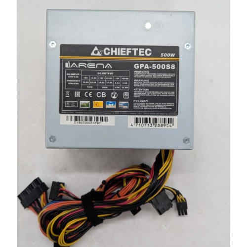 Купить Блок питания CHIEFTEC i-ARENA 500W (GPA-500S8) OEM (Восстановлено продавцом, 791961) с проверкой совместимости: обзор, характеристики, цена в Киеве, Днепре, Одессе, Харькове, Украине | интернет-магазин TELEMART.UA фото