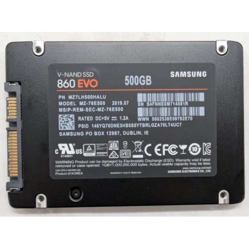 Ssd-диск Samsung 860 EVO V-NAND MLC 250GB 2.5" (MZ-76E250BW) (Відновлено продавцем, 792001) купити з перевіркою сумісності: огляд, характеристики, ціна у Києві, Львові, Вінниці, Хмельницькому, Івано-Франківську, Україні | інтернет-магазин TELEMART.UA фото