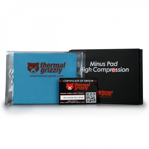 Купить Термопрокладка Thermal Grizzly Minus Pad High Compression 120x100x1mm 2 in 1 kit (TG-MP-HC-120-100-10-2) - цена в Харькове, Киеве, Днепре, Одессе
в интернет-магазине Telemart фото