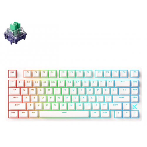 Купити Клавіатура MCHOSE Jet 75 RGB Kailh Magnetic God Switch (MC-JET75-8-UA) White - ціна в Києві, Львові, Вінниці, Хмельницькому, Франківську, Україні | інтернет-магазин TELEMART.UA фото