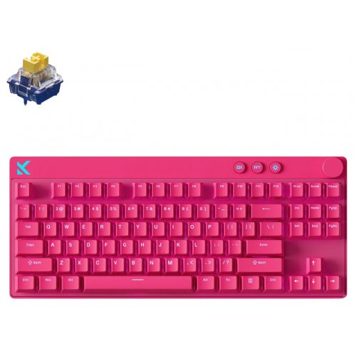 Купить Клавиатура MCHOSE Mix 87 RGB Apollo Magnetic Switch (MC-MIX87-5) Rose Red - цена в Харькове, Киеве, Днепре, Одессе
в интернет-магазине Telemart фото