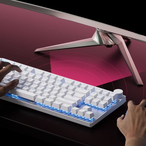 Клавиатура MCHOSE Mix 87 RGB Apollo Magnetic Switch (MC-MIX87-5) Rose Red купить в Украине: Киев, Днепр, Харьков, Одесса  | Низкая цена, отзывы, характеристики от TELEMART фото