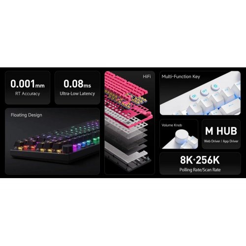 Купити Клавіатура MCHOSE Mix 87 RGB Apollo Magnetic Switch (MC-MIX87-6-UA) Black - ціна в Києві, Львові, Вінниці, Хмельницькому, Франківську, Україні | інтернет-магазин TELEMART.UA фото