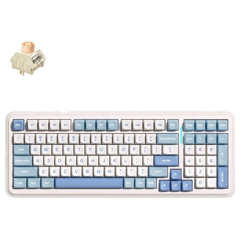 Купить Клавиатура MCHOSE K99 V2 RGB Mechanical Icy Creamsicle Switch Wireless (MC-K99V2-4) Sky Blue - цена в Харькове, Киеве, Днепре, Одессе
в интернет-магазине Telemart фото