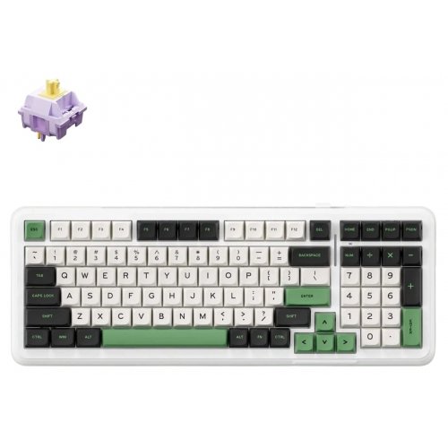 Купить Клавиатура MCHOSE K99 RGB Mechanical Hyacinth Switch Wireless (MC-K99-2A) Emerald Green - цена в Харькове, Киеве, Днепре, Одессе
в интернет-магазине Telemart фото