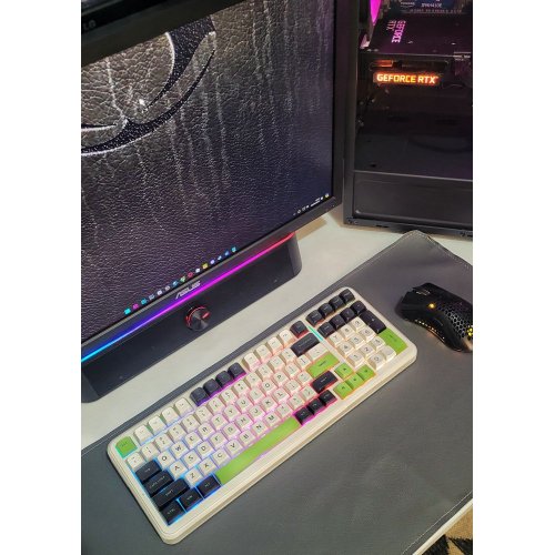 Клавиатура MCHOSE K99 RGB Mechanical Hyacinth Switch Wireless (MC-K99-2A) Emerald Green купить в Украине: Киев, Днепр, Харьков, Одесса  | Низкая цена, отзывы, характеристики от TELEMART фото