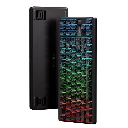 Клавиатура MCHOSE G87 RGB Mechanical Speed Gold Switch V2 Wireless (MC-G87-19) Black Topographic купить в Украине: Киев, Днепр, Харьков, Одесса  | Низкая цена, отзывы, характеристики от TELEMART фото