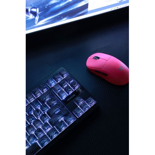 Клавиатура MCHOSE G87 RGB Mechanical Speed Gold Switch V2 Wireless (MC-G87-19) Black Topographic купить в Украине: Киев, Днепр, Харьков, Одесса  | Низкая цена, отзывы, характеристики от TELEMART фото