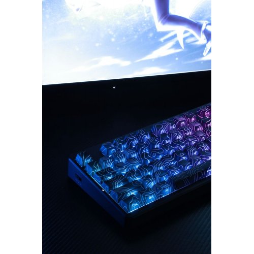 Клавиатура MCHOSE G87 RGB Mechanical Speed Gold Switch V2 Wireless (MC-G87-19) Black Topographic купить в Украине: Киев, Днепр, Харьков, Одесса  | Низкая цена, отзывы, характеристики от TELEMART фото