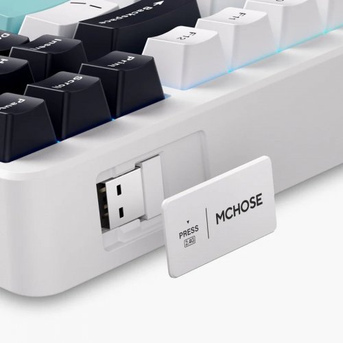 Купить Клавиатура MCHOSE G87 RGB Mechanical Speed Gold Switch V2 Wireless (MC-G87-23) Peach Gradient - цена в Харькове, Киеве, Днепре, Одессе
в интернет-магазине Telemart фото