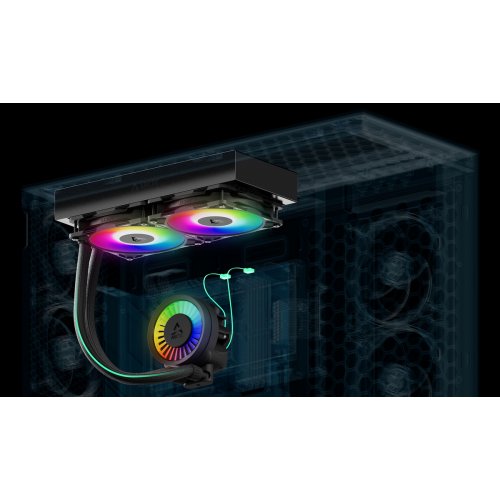 Готова СВО Arctic Liquid Freezer III Pro 280 A-RGB (ACFRE00183A) Black купити з перевіркою сумісності: огляд, характеристики, ціна у Києві, Львові, Вінниці, Хмельницькому, Івано-Франківську, Україні | інтернет-магазин TELEMART.UA фото