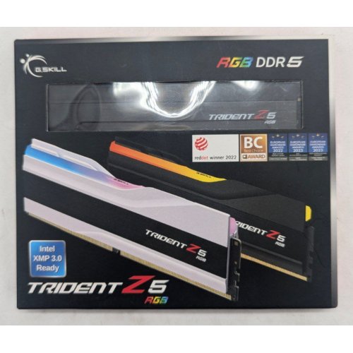 Озп G.Skill DDR5 64GB (2x32GB) 6000Mhz Trident Z5 RGB (F5-6000J3040G32GX2-TZ5RK) (Відновлено продавцем, 792237) купити з перевіркою сумісності: огляд, характеристики, ціна у Києві, Львові, Вінниці, Хмельницькому, Івано-Франківську, Україні | інтернет-магазин TELEMART.UA фото