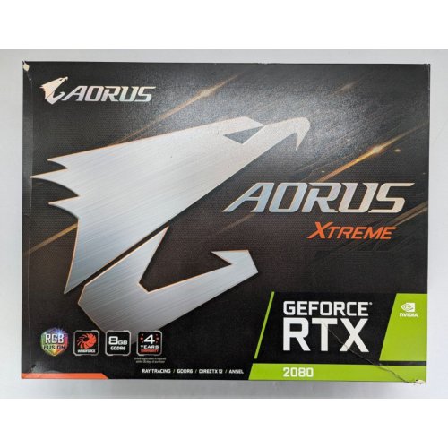 Купить Видеокарта Gigabyte GeForce RTX 2080 AORUS Xtreme Edition 8192MB (GV-N2080AORUS X-8GC) (Восстановлено продавцом, 792268) с проверкой совместимости: обзор, характеристики, цена в Киеве, Днепре, Одессе, Харькове, Украине | интернет-магазин TELEMART.UA фото