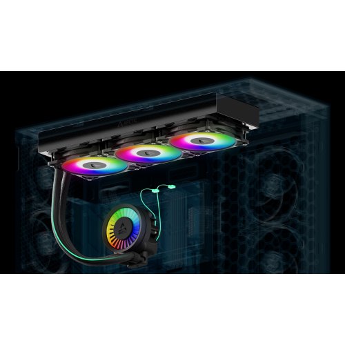 Готова СВО Arctic Liquid Freezer III Pro 420 A-RGB (ACFRE00185A) Black купити з перевіркою сумісності: огляд, характеристики, ціна у Києві, Львові, Вінниці, Хмельницькому, Івано-Франківську, Україні | інтернет-магазин TELEMART.UA фото