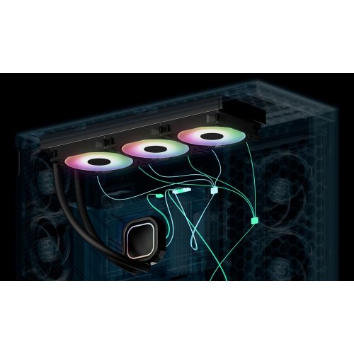 Готова СВО Arctic Liquid Freezer III Pro 420 A-RGB (ACFRE00185A) Black купити з перевіркою сумісності: огляд, характеристики, ціна у Києві, Львові, Вінниці, Хмельницькому, Івано-Франківську, Україні | інтернет-магазин TELEMART.UA фото