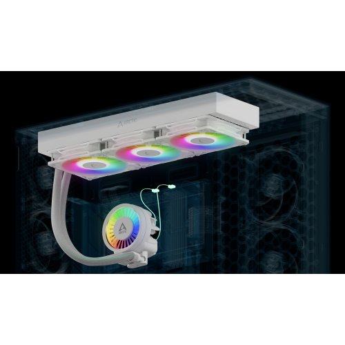 Готова СВО Arctic Liquid Freezer III Pro 420 A-RGB (ACFRE00189A) White купити з перевіркою сумісності: огляд, характеристики, ціна у Києві, Львові, Вінниці, Хмельницькому, Івано-Франківську, Україні | інтернет-магазин TELEMART.UA фото