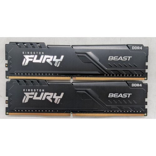 Купить Озу Kingston DDR4 16GB (2x8GB) 3200Mhz FURY Beast Black (KF432C16BBK2/16) (Восстановлено продавцом, 792366) с проверкой совместимости: обзор, характеристики, цена в Киеве, Днепре, Одессе, Харькове, Украине | интернет-магазин TELEMART.UA фото