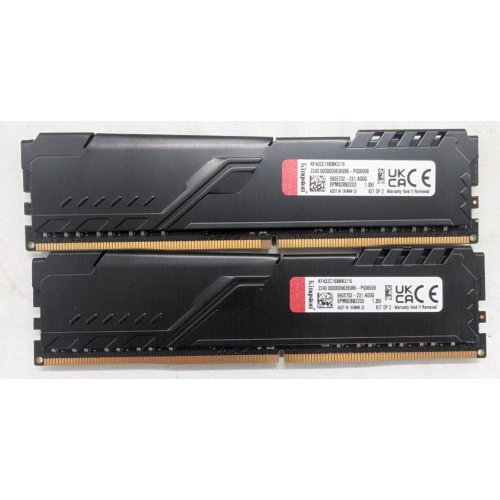Купить Озу Kingston DDR4 16GB (2x8GB) 3200Mhz FURY Beast Black (KF432C16BBK2/16) (Восстановлено продавцом, 792366) с проверкой совместимости: обзор, характеристики, цена в Киеве, Днепре, Одессе, Харькове, Украине | интернет-магазин TELEMART.UA фото
