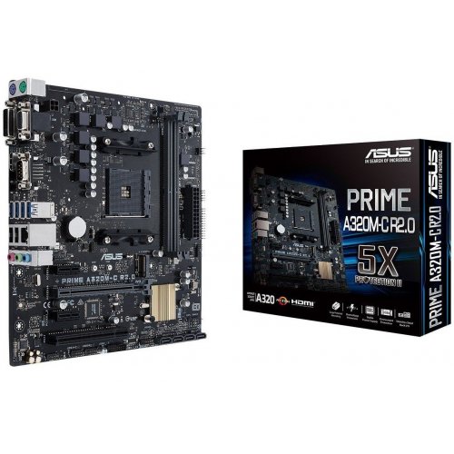 Продать Материнская плата Asus PRIME A320M-C (sAM4, AMD A320) по Trade-In интернет-магазине Телемарт - Киев, Днепр, Украина фото