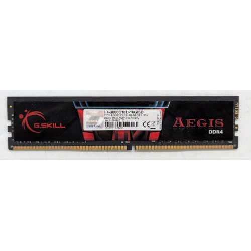 Озп G.Skill DDR4 8GB 3000Mhz Aegis (F4-3000C16S-8GISB) (Відновлено продавцем, 792524) купити з перевіркою сумісності: огляд, характеристики, ціна у Києві, Львові, Вінниці, Хмельницькому, Івано-Франківську, Україні | інтернет-магазин TELEMART.UA фото
