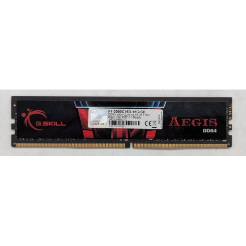Озп G.Skill DDR4 8GB 3000Mhz Aegis (F4-3000C16S-8GISB) (Відновлено продавцем, 792525) купити з перевіркою сумісності: огляд, характеристики, ціна у Києві, Львові, Вінниці, Хмельницькому, Івано-Франківську, Україні | інтернет-магазин TELEMART.UA фото