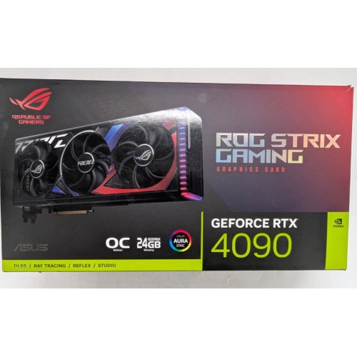 Купить Видеокарта Asus ROG Strix GeForce RTX 4090 OC 24576MB (ROG-STRIX-RTX4090-O24G-GAMING) (Восстановлено продавцом, 792541) с проверкой совместимости: обзор, характеристики, цена в Киеве, Днепре, Одессе, Харькове, Украине | интернет-магазин TELEMART.UA фото