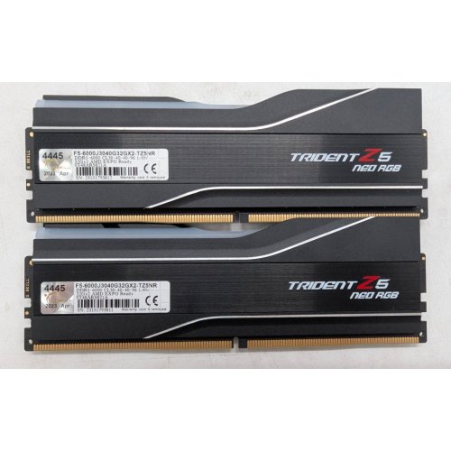 Озп G.Skill DDR5 64GB (2x32GB) 6000Mhz Trident Z5 Neo RGB (F5-6000J3040G32GX2-TZ5NR) (Відновлено продавцем, 792562) купити з перевіркою сумісності: огляд, характеристики, ціна у Києві, Львові, Вінниці, Хмельницькому, Івано-Франківську, Україні | інтернет-магазин TELEMART.UA фото