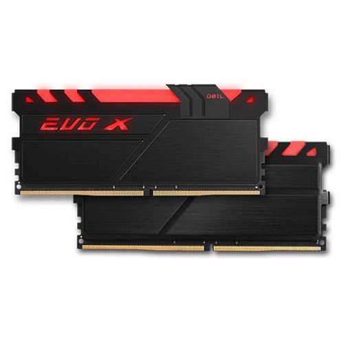 Фото ОЗП Geil DDR4 16GB (2x8GB) 2400Mhz EVO X RGB (GEXB416GB2400C16DC) Black