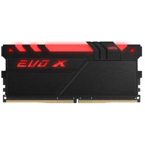 Фото ОЗП Geil DDR4 16GB (2x8GB) 2400Mhz EVO X RGB (GEXB416GB2400C16DC) Black