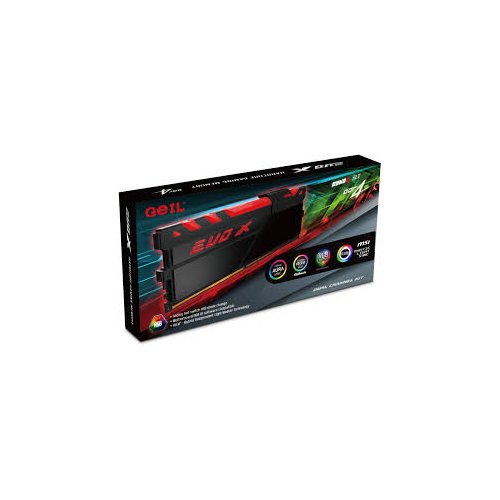 Фото ОЗП Geil DDR4 16GB (2x8GB) 2400Mhz EVO X RGB (GEXB416GB2400C16DC) Black