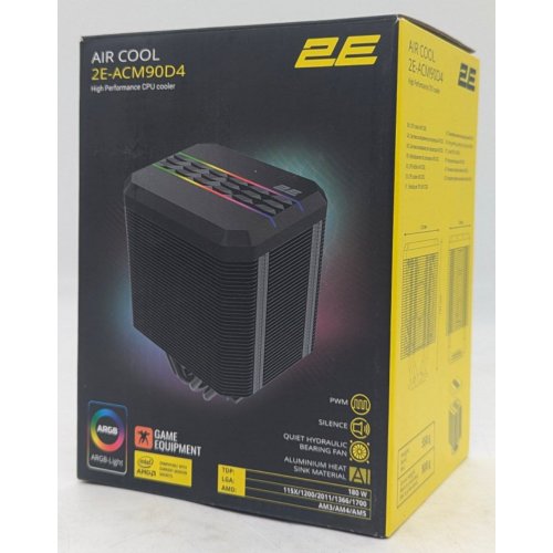 Кулер 2E Gaming Air Cool ACM90D4 (2E-ACM90D4) (Відновлено продавцем, 792812) купити з перевіркою сумісності: огляд, характеристики, ціна у Києві, Львові, Вінниці, Хмельницькому, Івано-Франківську, Україні | інтернет-магазин TELEMART.UA фото