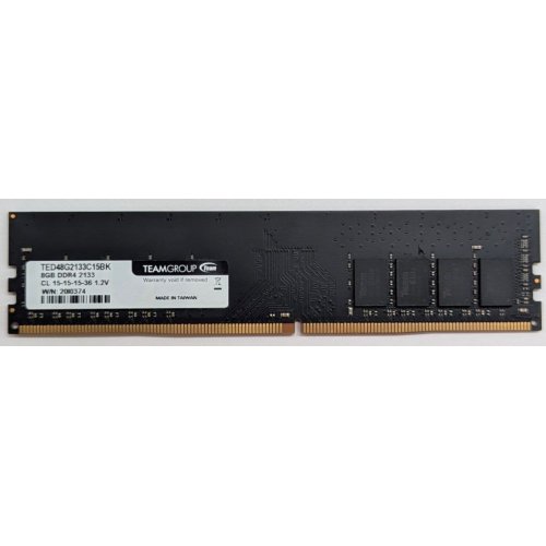 Купить Озу Team 8 GB DDR4 2133 MHz (TED48G2133C15BK) (Восстановлено продавцом, 792818) с проверкой совместимости: обзор, характеристики, цена в Киеве, Днепре, Одессе, Харькове, Украине | интернет-магазин TELEMART.UA фото
