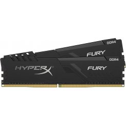 Озу HyperX DDR4 32GB (2x16GB) 2666Mhz Fury Black (HX426C16FB3K2/32) (Восстановлено продавцом, 792819)