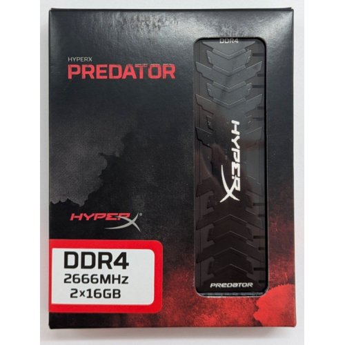 Озп HyperX DDR4 32GB (2x16GB) 2666Mhz Fury Black (HX426C16FB3K2/32) (Відновлено продавцем, 792819) купити з перевіркою сумісності: огляд, характеристики, ціна у Києві, Львові, Вінниці, Хмельницькому, Івано-Франківську, Україні | інтернет-магазин TELEMART.UA фото