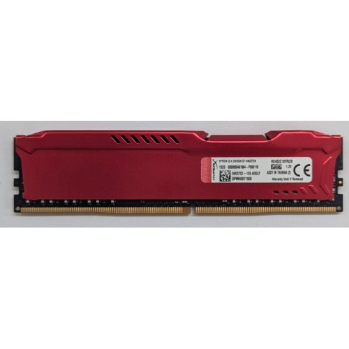Купить Озу Kingston DDR4 8GB 3200Mhz HyperX Fury Red (HX432C18FR2/8) (Восстановлено продавцом, 792824) с проверкой совместимости: обзор, характеристики, цена в Киеве, Днепре, Одессе, Харькове, Украине | интернет-магазин TELEMART.UA фото