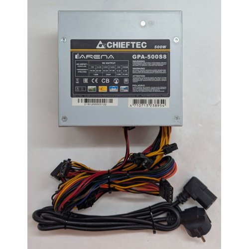 Блок живлення CHIEFTEC i-ARENA 500W (GPA-500S8) OEM (Відновлено продавцем, 792847) купити з перевіркою сумісності: огляд, характеристики, ціна у Києві, Львові, Вінниці, Хмельницькому, Івано-Франківську, Україні | інтернет-магазин TELEMART.UA фото