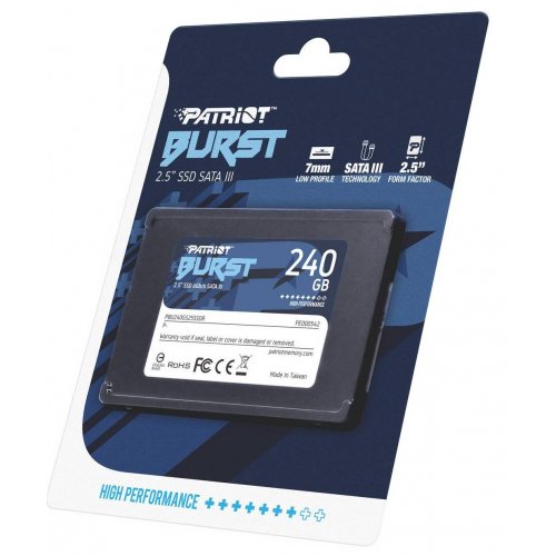 Продати SSD-диск Patriot Burst 240GB TLC 2.5'' (PBU240GS25SSDR) за Trade-In у інтернет-магазині Телемарт - Київ, Дніпро, Україна фото