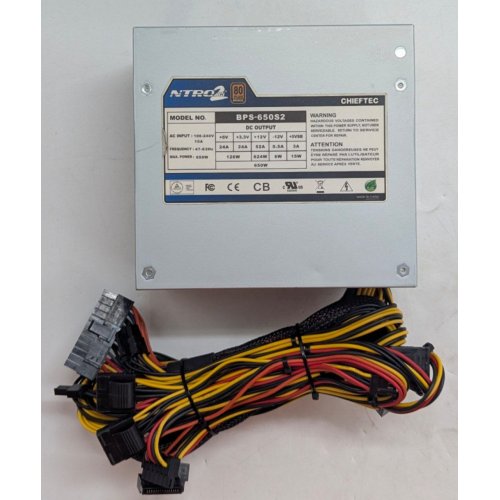 Блок живлення CHIEFTEC NitroII 650W (BPS-650S2) (Відновлено продавцем, 792916) купити з перевіркою сумісності: огляд, характеристики, ціна у Києві, Львові, Вінниці, Хмельницькому, Івано-Франківську, Україні | інтернет-магазин TELEMART.UA фото