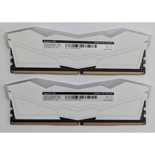 Озп Team DDR5 32GB (2x16GB) 6000Mhz T-Force Delta RGB White (FF4D532G6000HC30DC01) (Відновлено продавцем, 792924) купити з перевіркою сумісності: огляд, характеристики, ціна у Києві, Львові, Вінниці, Хмельницькому, Івано-Франківську, Україні | інтернет-магазин TELEMART.UA фото