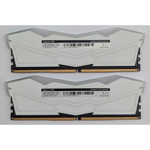 Купить Озу Team DDR5 32GB (2x16GB) 6000Mhz T-Force Delta RGB White (FF4D532G6000HC30DC01) (Восстановлено продавцом, 792927) с проверкой совместимости: обзор, характеристики, цена в Киеве, Днепре, Одессе, Харькове, Украине | интернет-магазин TELEMART.UA фото