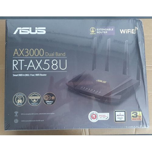 Купить Уценка wi-fi роутер Asus RT-AX58U V2 (Повреждена упаковка, 792973) - цена в Харькове, Киеве, Днепре, Одессе
в интернет-магазине Telemart фото
