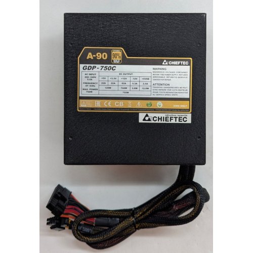 Блок живлення CHIEFTEC A-90 750W (GDP-750C) (Відновлено продавцем, 793144) купити з перевіркою сумісності: огляд, характеристики, ціна у Києві, Львові, Вінниці, Хмельницькому, Івано-Франківську, Україні | інтернет-магазин TELEMART.UA фото