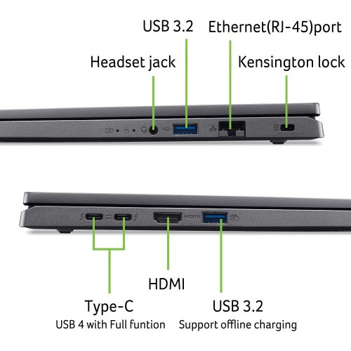 Купить Ноутбук Acer Aspire 16 A16-71GM (NX.J7DEU.001) Steel Gray - цена в Харькове, Киеве, Днепре, Одессе
в интернет-магазине Telemart фото